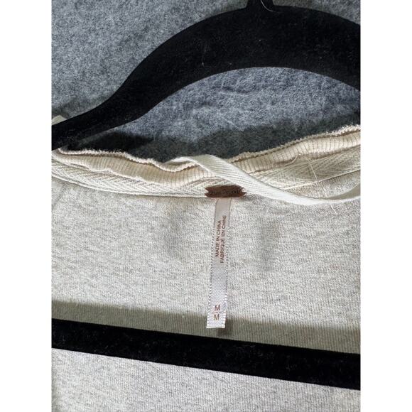 Free People Sweater Women M Take‎ It Off Pullover Sweatshirt Raglan Terry Cloth - Picture 2 of 8